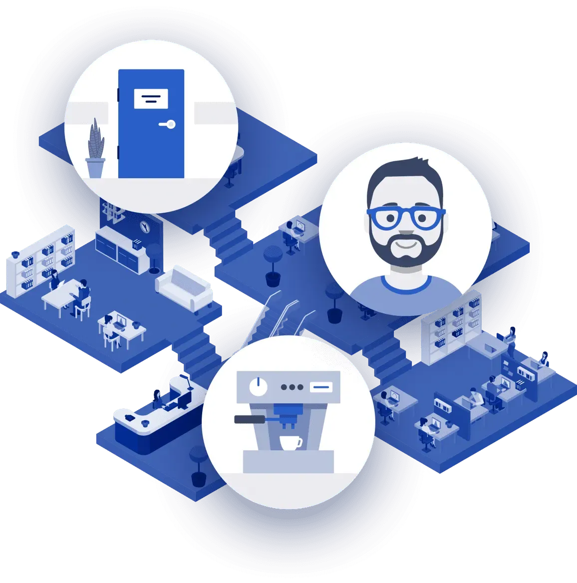 Deskradar interactive office floor plan