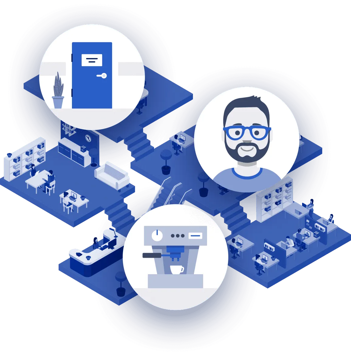 Deskradar interactive office floor plan